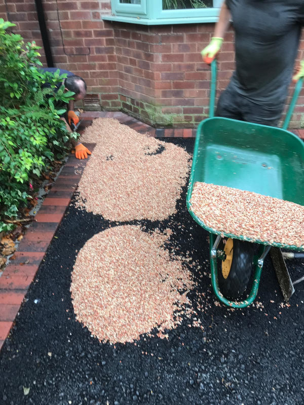 Resin Bound Driveway being laid in Sale, Manchester