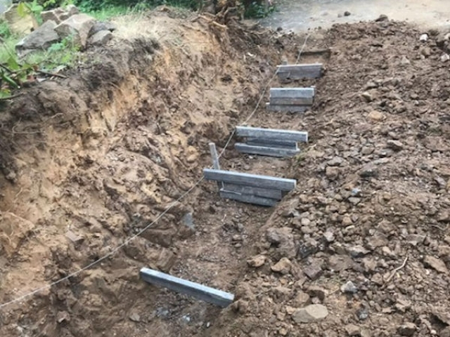 Resin Bound Steps being laid