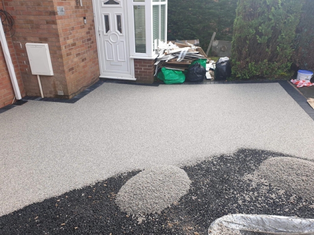 Resin Bound Driveway being laid in Offerton, Stockport