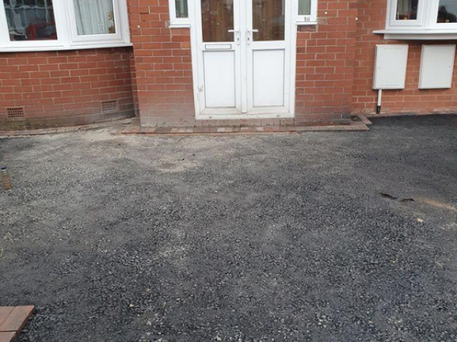 Resin Bound Driveway being laid in Urmston