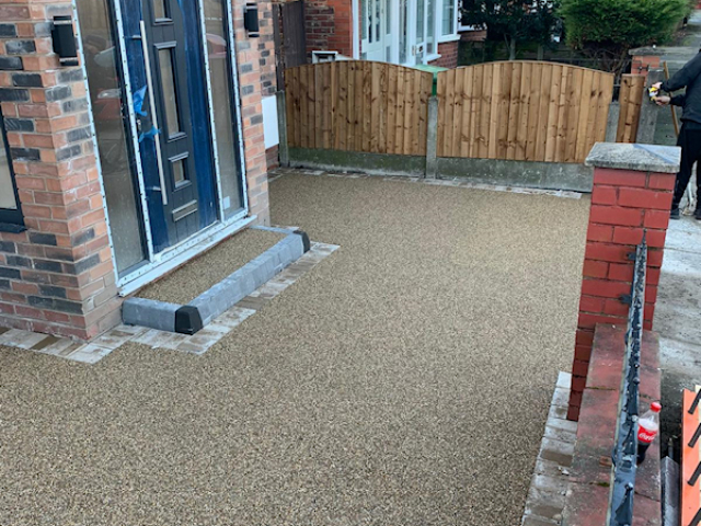 New resin bound driveway in Urmston