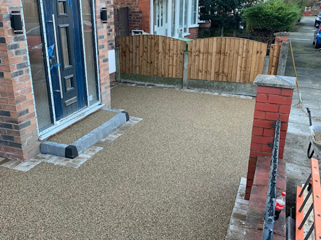 New resin bound driveway in Urmston