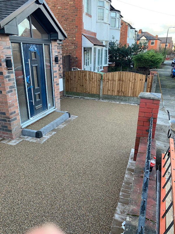 New resin bound driveway in Urmston