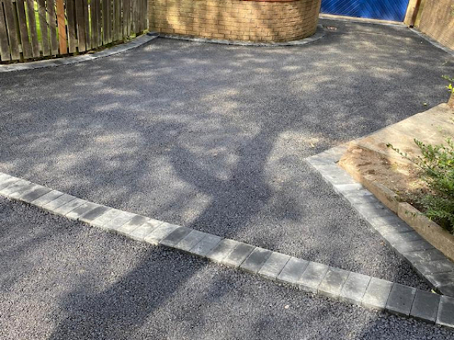 Resin Bound Driveway being laid in Heaton Mersey