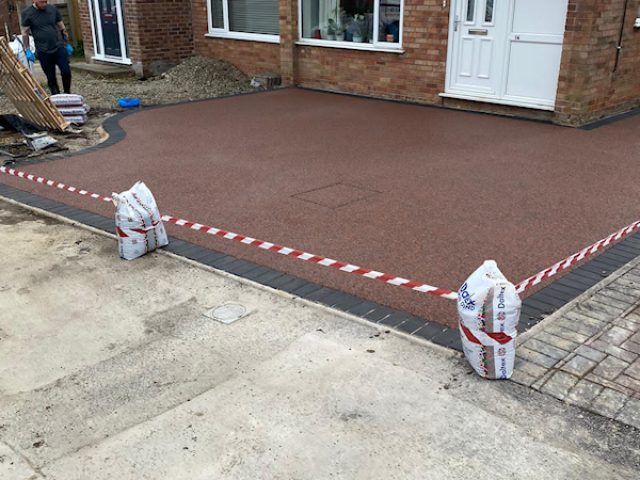 New resin bound driveway in Hartford Northwich laid by New World Resin Driveways