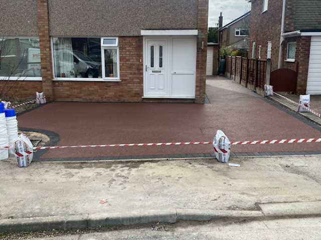 New resin bound driveway in Hartford Northwich laid by New World Resin Driveways