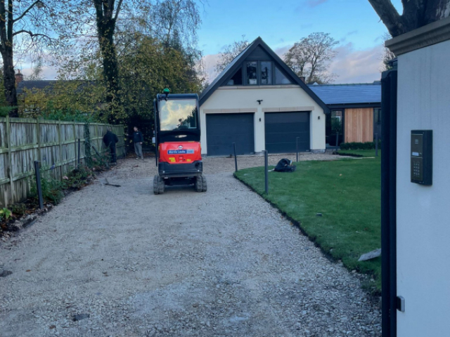 Resin bound driveway preparation by New World Resin Driveways