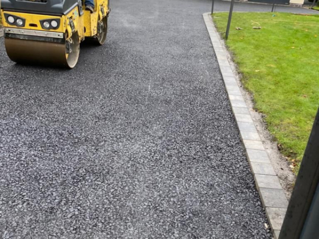 Resin bound driveway preparation by New World Resin Driveways
