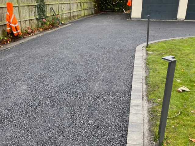 Resin bound driveway preparation by New World Resin Driveways