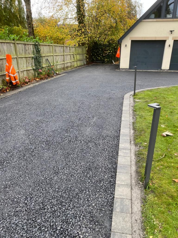 Resin bound driveway preparation by New World Resin Driveways