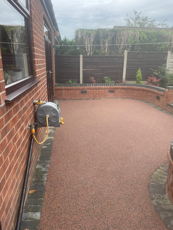 New Brick Wall and Resin Bound Patio in Wincham