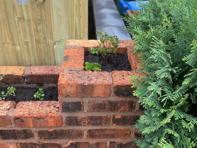 New Resin Bound Driveway and Planter Pillars